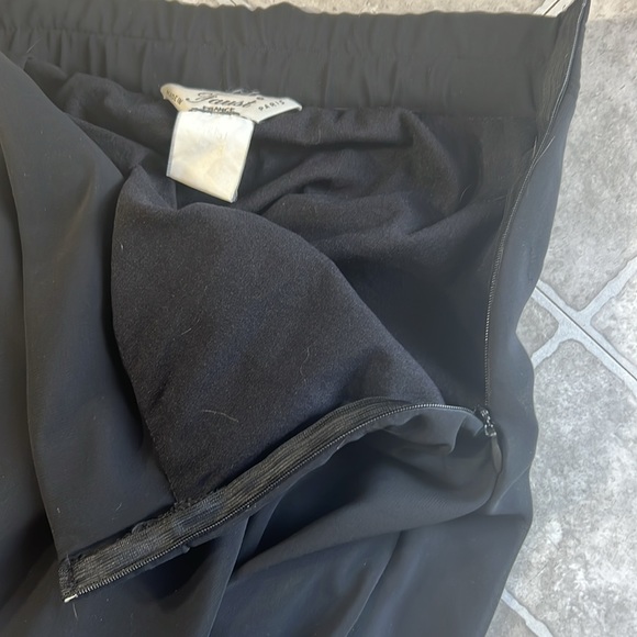 Faust maxi skirt A-shape France Paris vintage very long size S black - Picture 7 of 13